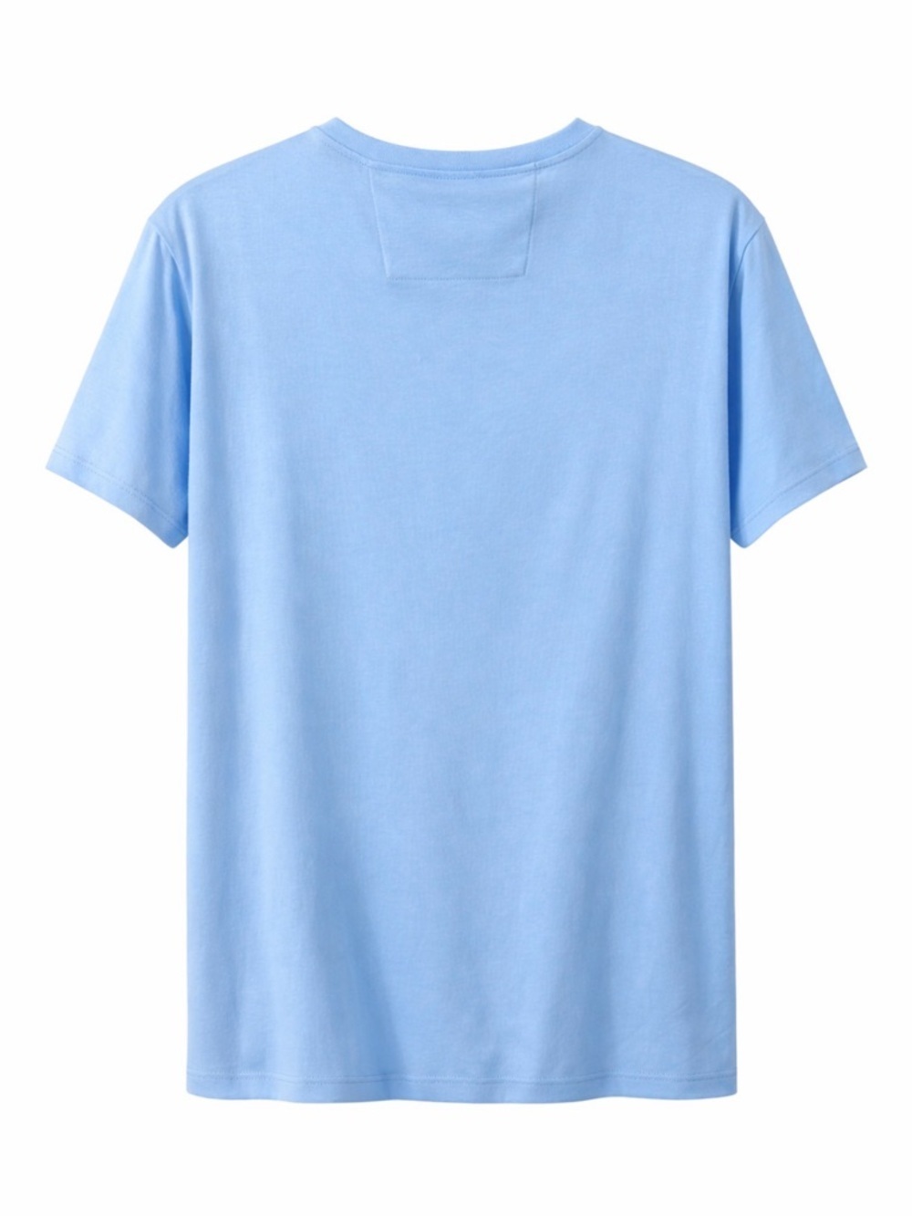 Lacoste Sky Blue Crewneck T-Shirt with Green Crocodile Emblem - Picture 3 of 3